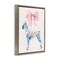 Stupell Industries Trendy Floral Dog Floating Frame Design by Carol Robinson